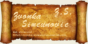 Zvonka Simeunović vizit kartica